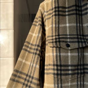 ALLSAINTS Berthold Checked Overshirt 【Dusty Olive Green】【M】